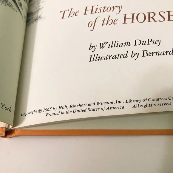 Vintage  1965 The History of the Horse by William DuPuy Hardcover Book - Picture 9 of 16